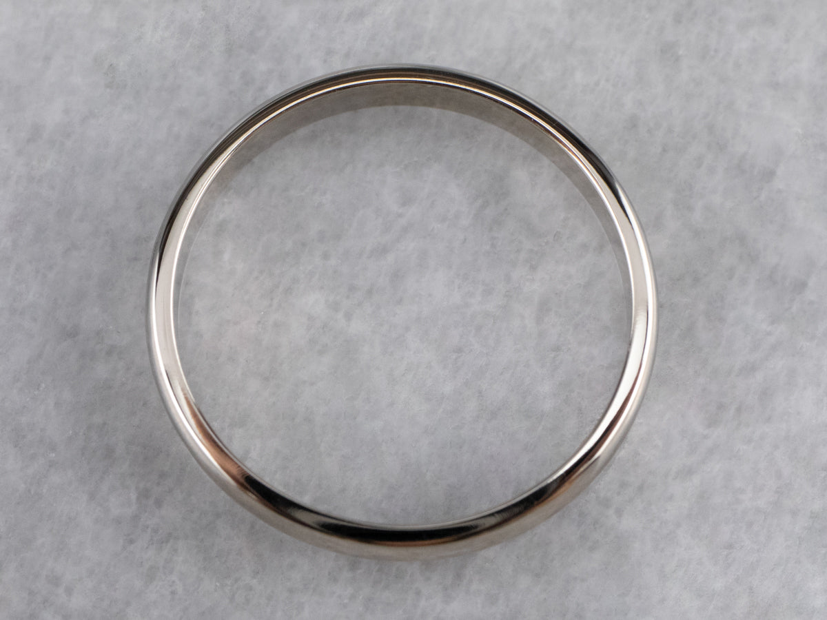 Thin White Gold Band