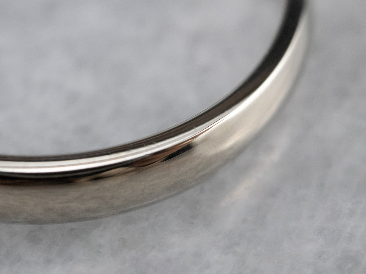 Thin White Gold Band