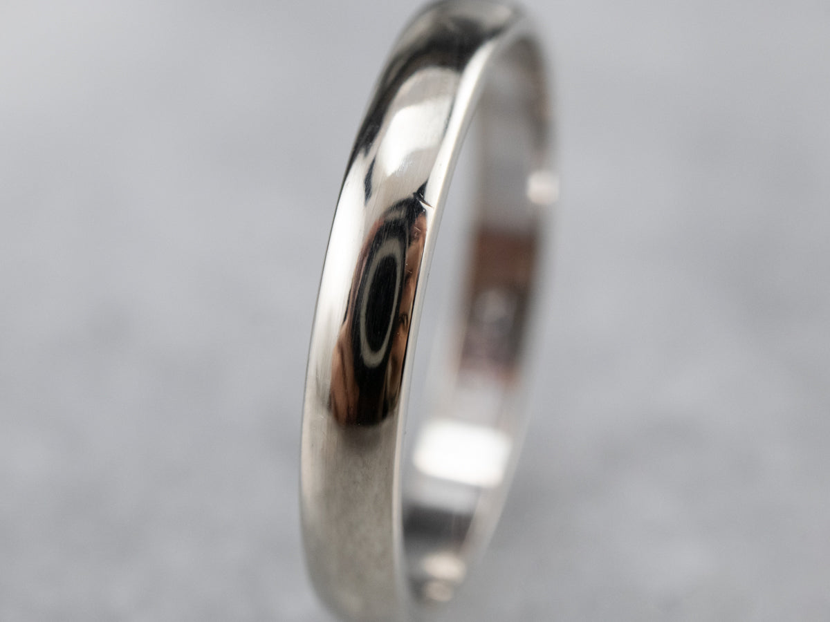 Thin White Gold Band