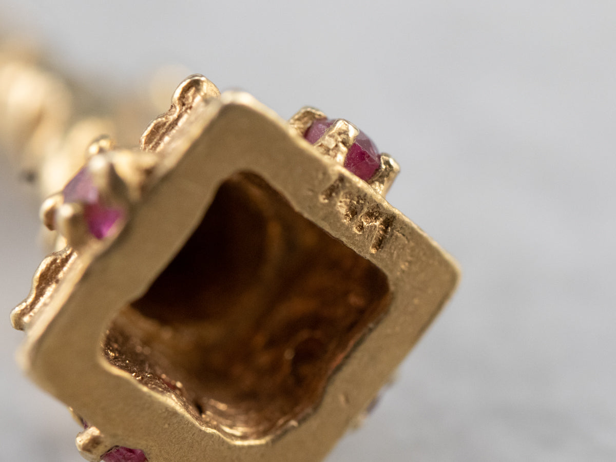 Statue of Liberty Ruby Gold Pendant