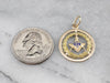 Vintage Masonic Enamel Gold Medallion Pendant