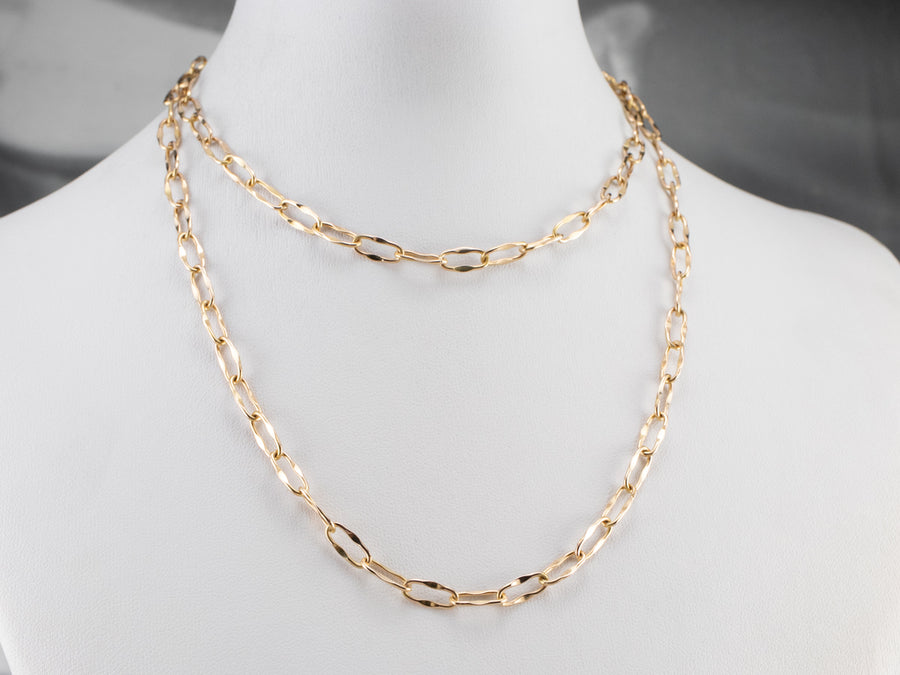 18K Gold Fancy Cable Chain Necklace