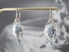 Stunning Aquamarine Diamond Drop Earrings