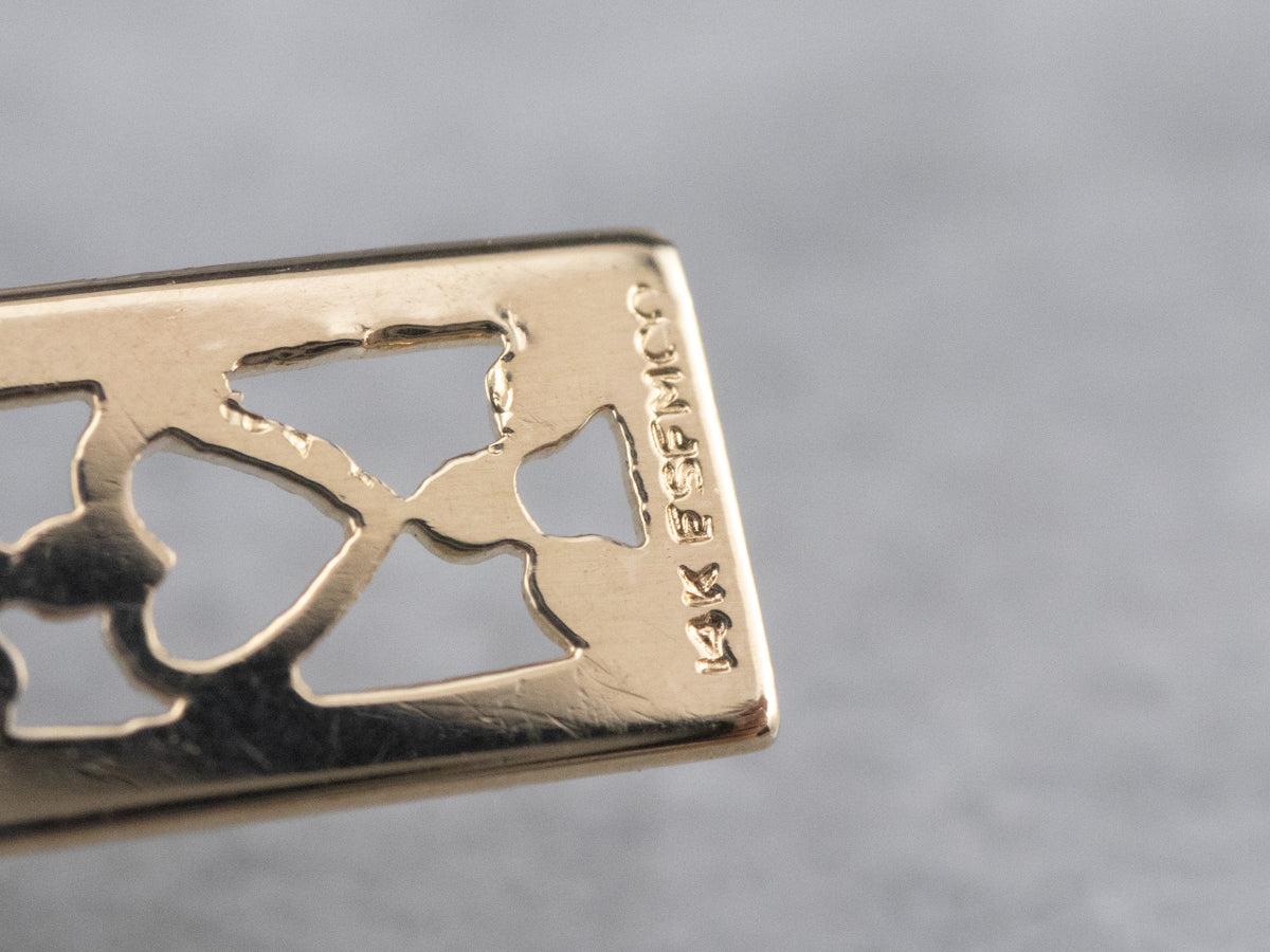 Gold Filigree Diamond Cross