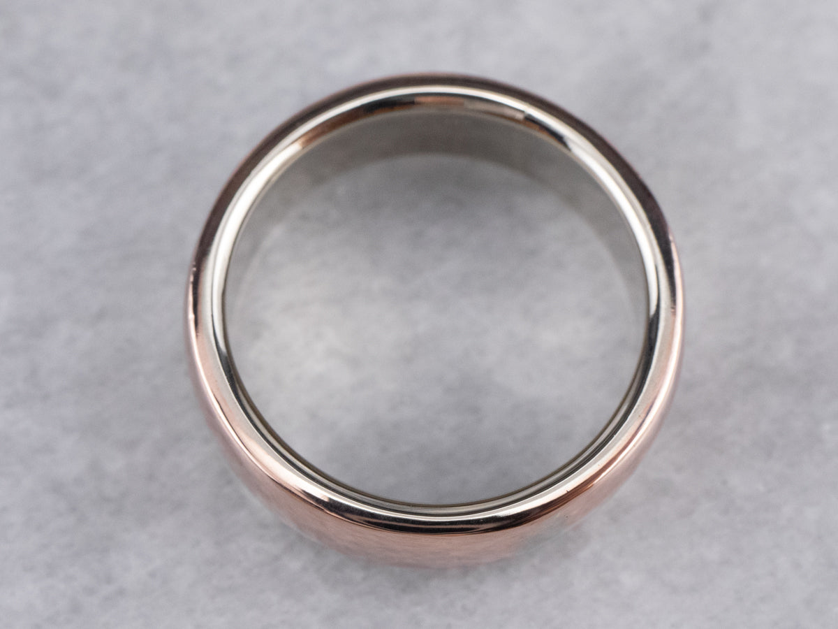 Mokume Gane Multi Color Gold Band