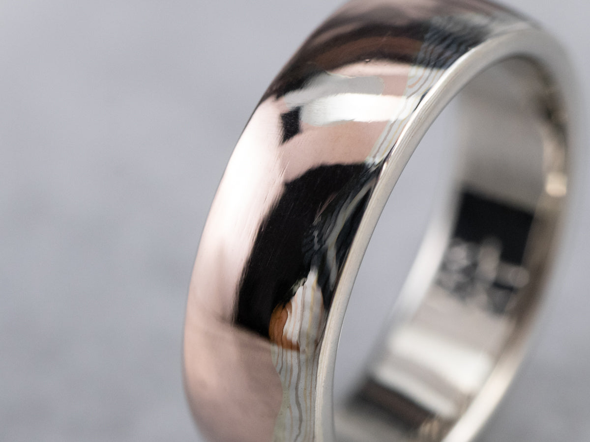 Mokume Gane Multi Color Gold Band