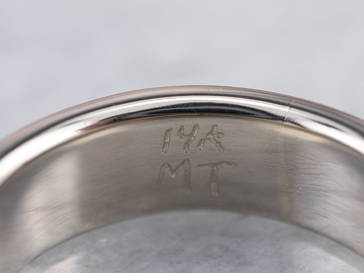 Mokume Gane Multi Color Gold Band