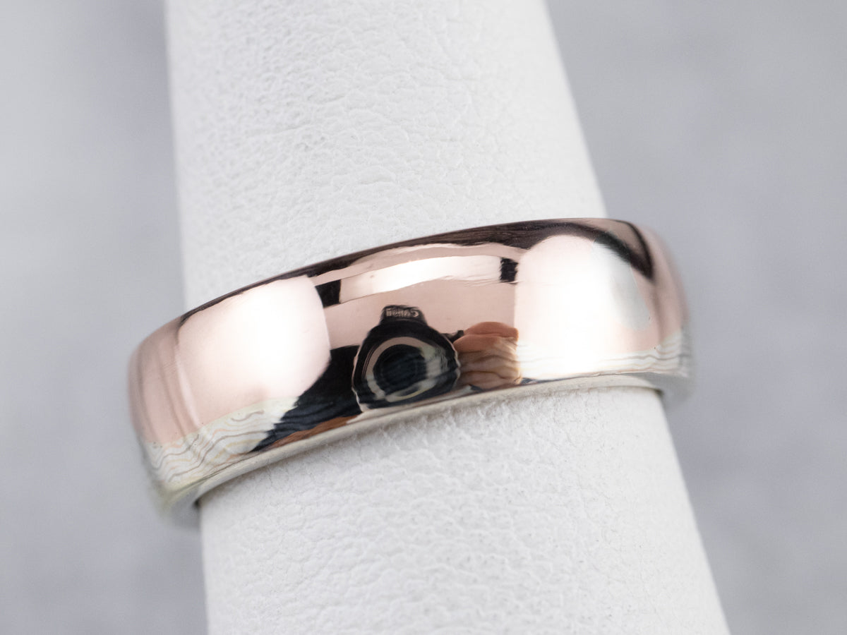 Mokume Gane Multi Color Gold Band