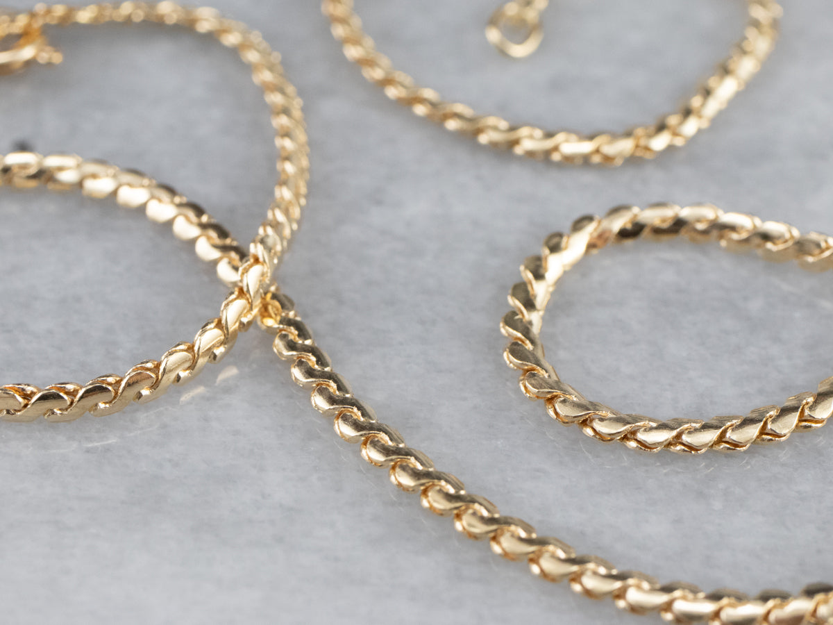 18K Gold Serpentine Chain