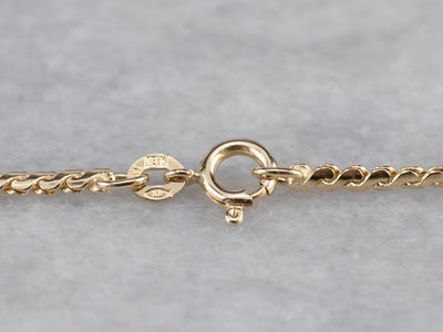 18K Gold Serpentine Chain Necklace