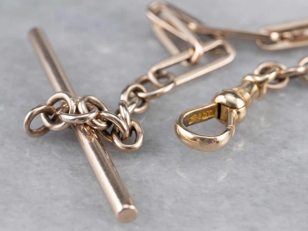 Retro Rose Gold Watch Chain