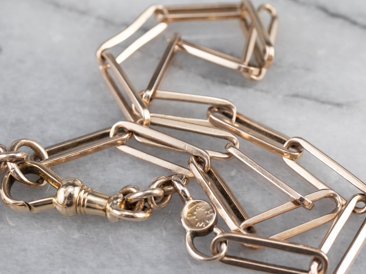 Retro Rose Gold Watch Chain