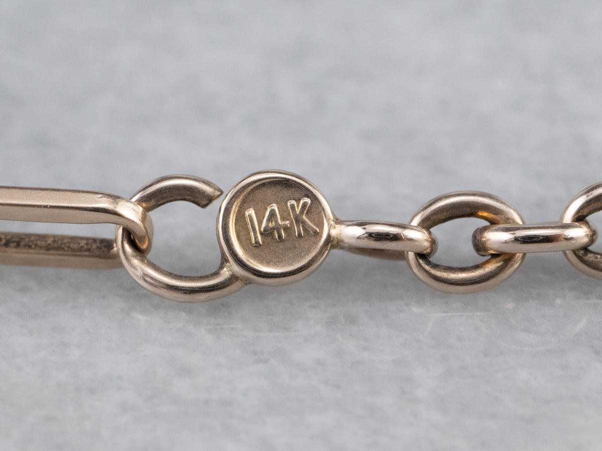 Retro Rose Gold Watch Chain