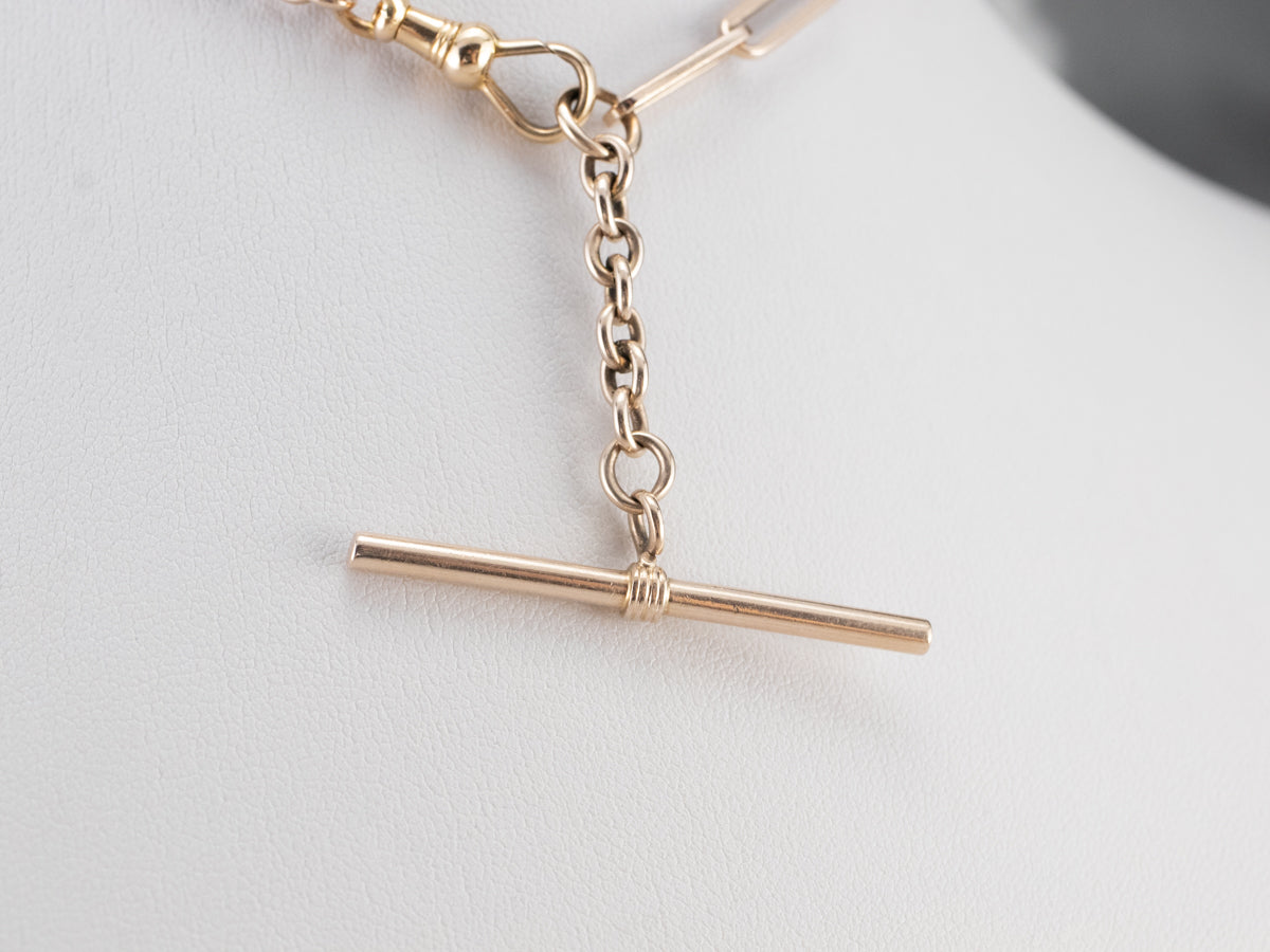 Retro Rose Gold Watch Chain