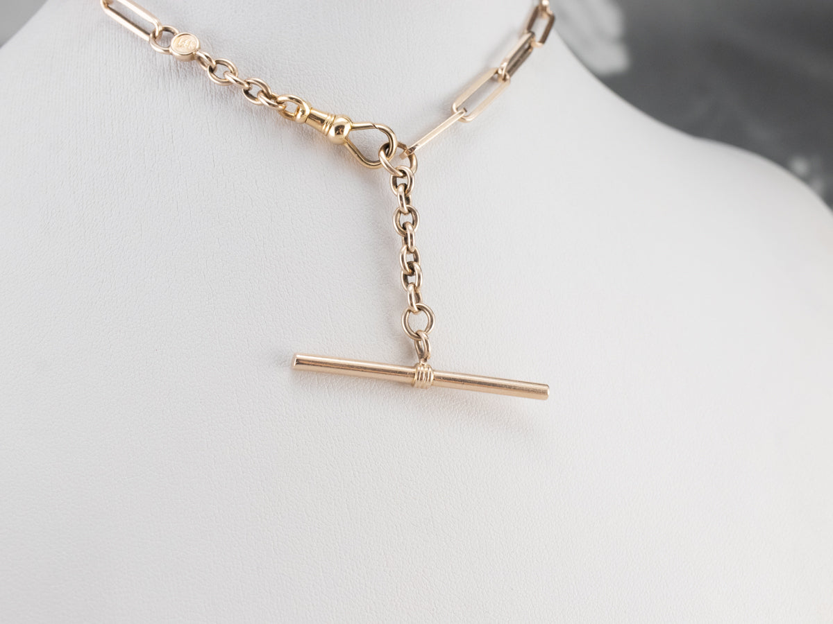 Retro Rose Gold Watch Chain