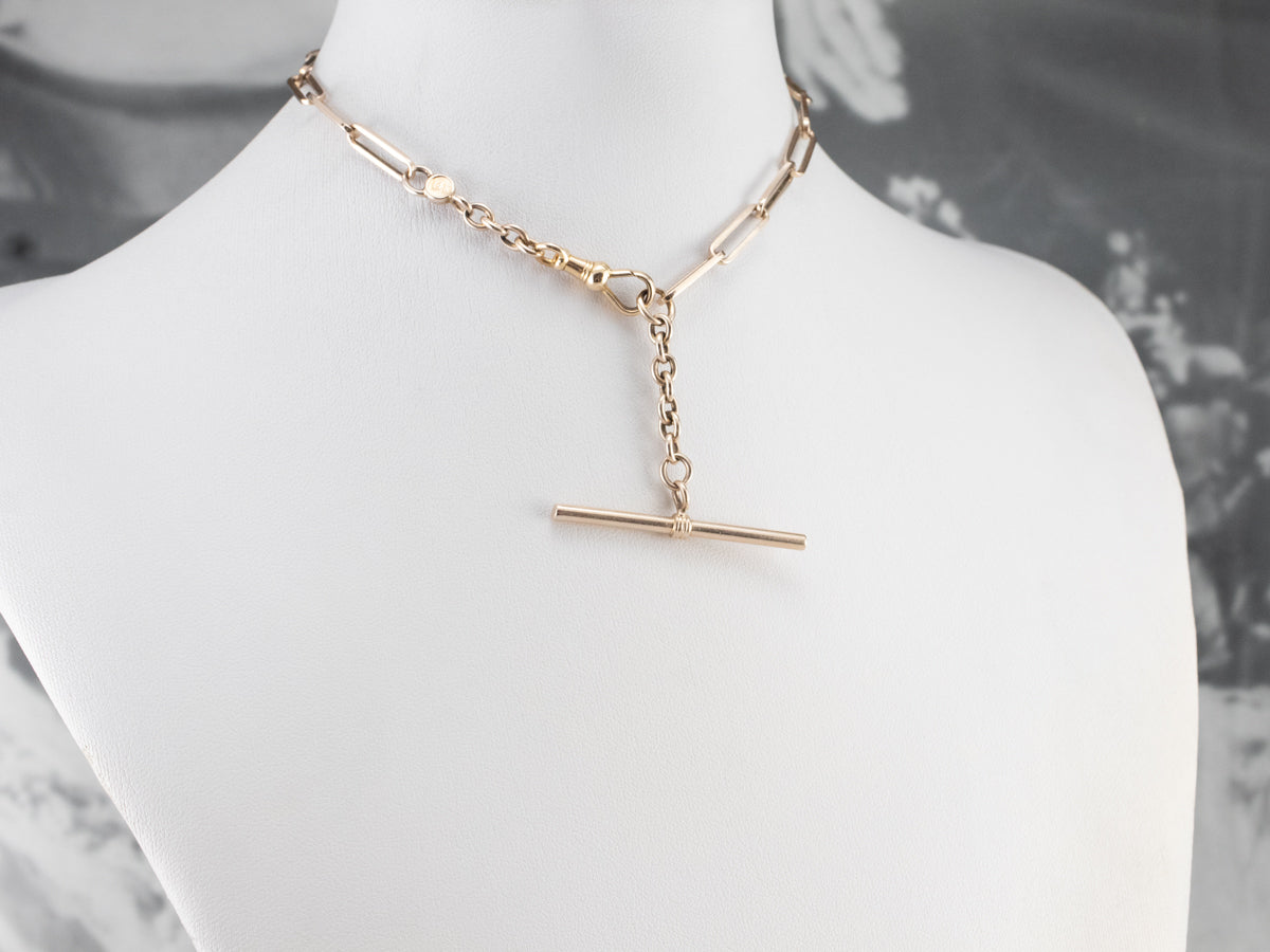 Retro Rose Gold Watch Chain