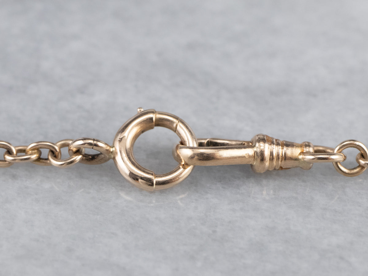 Retro Two Tone Gold Watch Chain