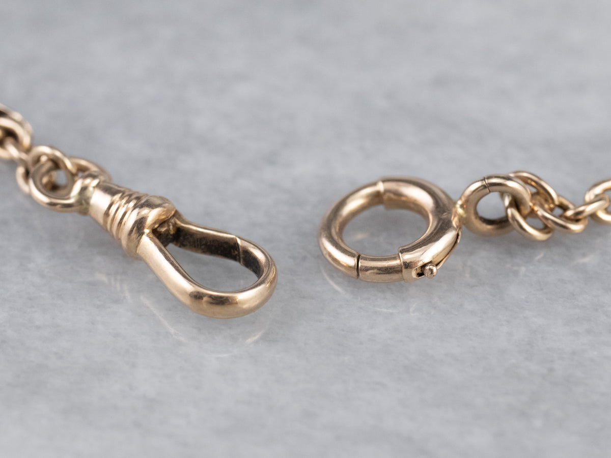 Retro Two Tone Gold Watch Chain