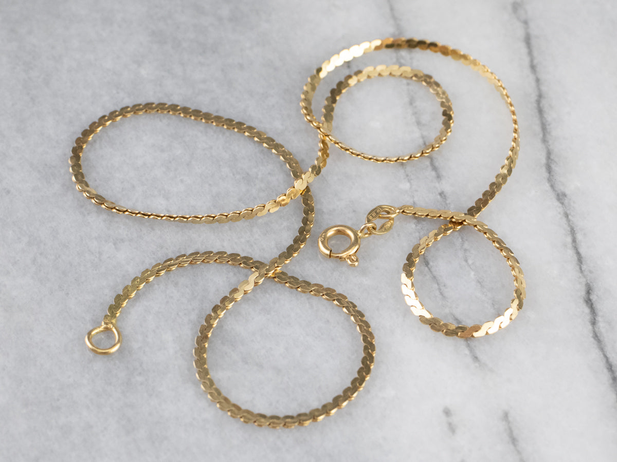 18K Gold Serpentine Chain