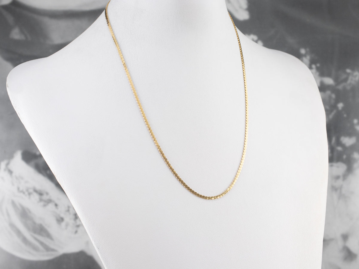 18K Gold Serpentine Chain