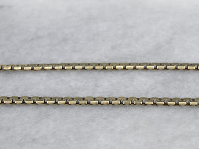 14K Gold Boston Link Chain Necklace