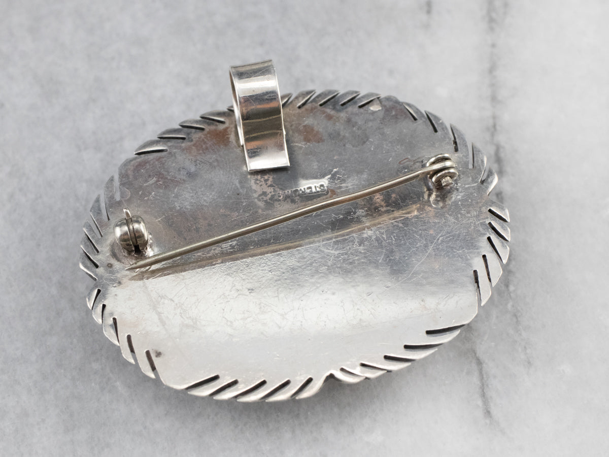 Sterling Silver Pietersite Pin or Pendant