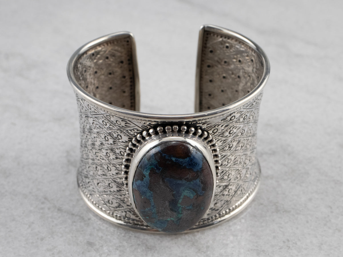 Sterling Silver Chrysocolla Cuff Bracelet