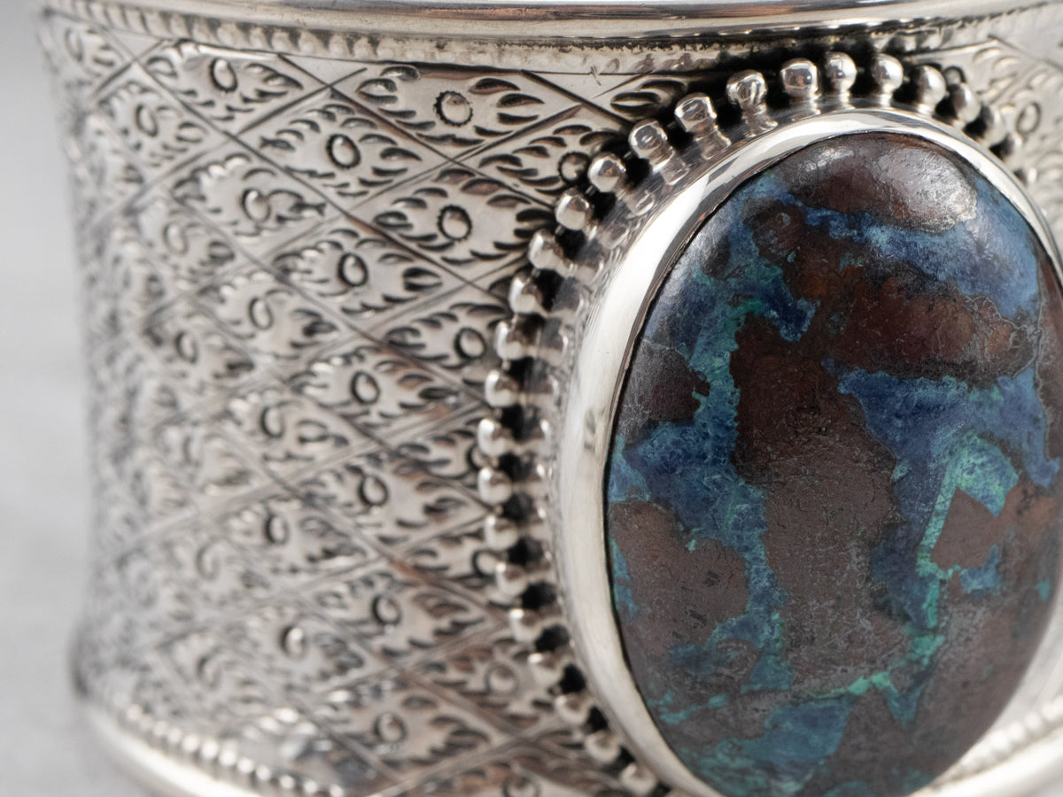 Sterling Silver Chrysocolla Cuff Bracelet