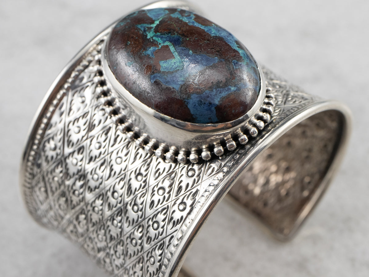 Sterling Silver Chrysocolla Cuff Bracelet