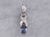 Sapphire Diamond White Gold Pendant