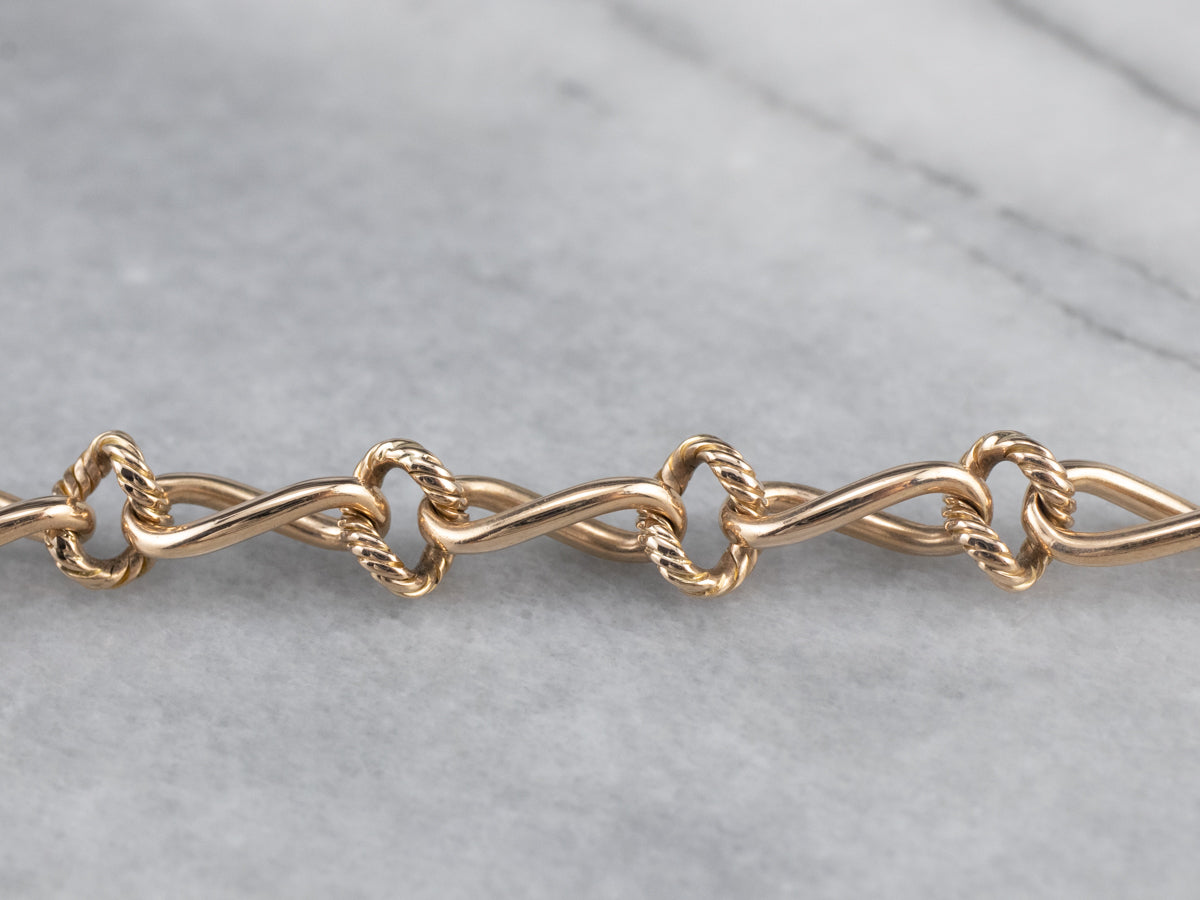 Vintage Gold Watch Chain