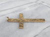 Large Engraved 1950s Gold Cross