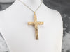 Large Engraved 1950s Gold Cross