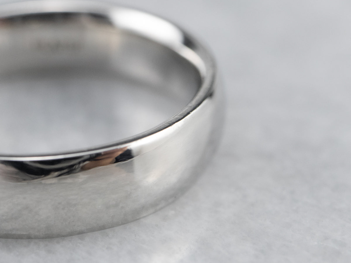 Plain Unisex Platinum Band