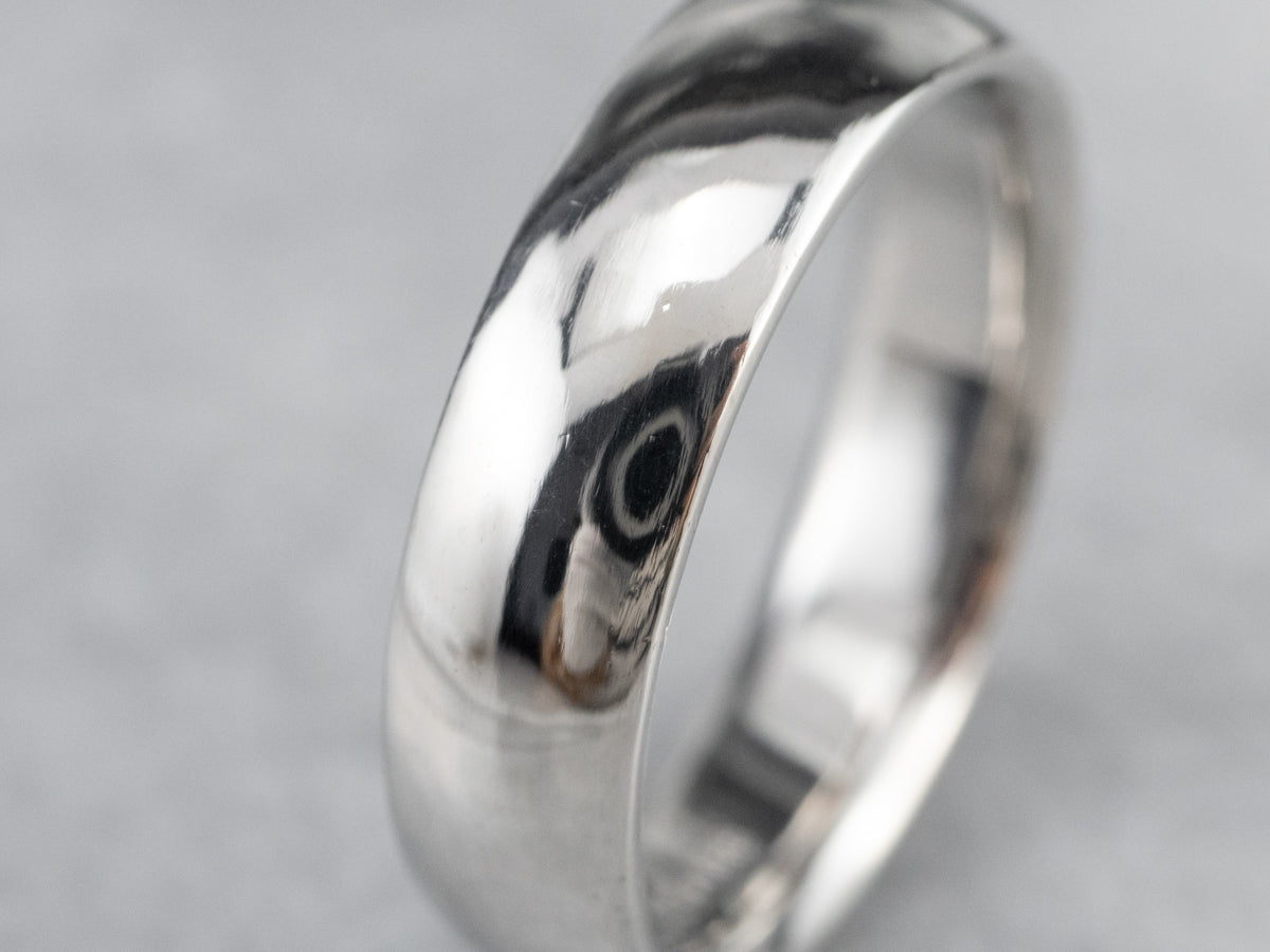 Plain Unisex Platinum Band