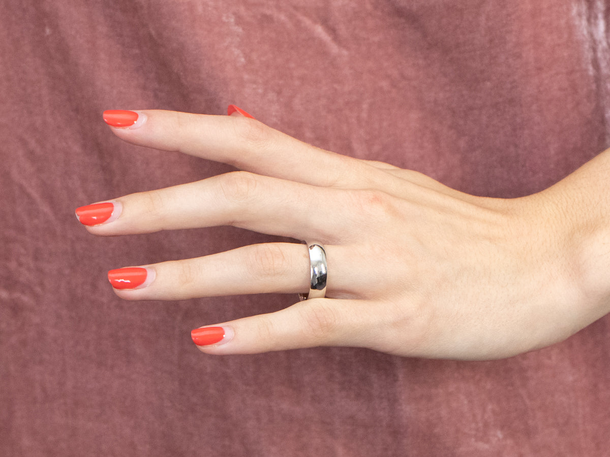 Plain Unisex Platinum Band