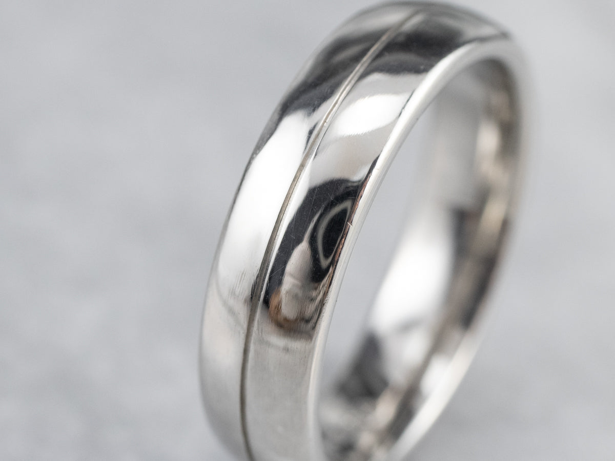 Unisex Heavy Platinum Band