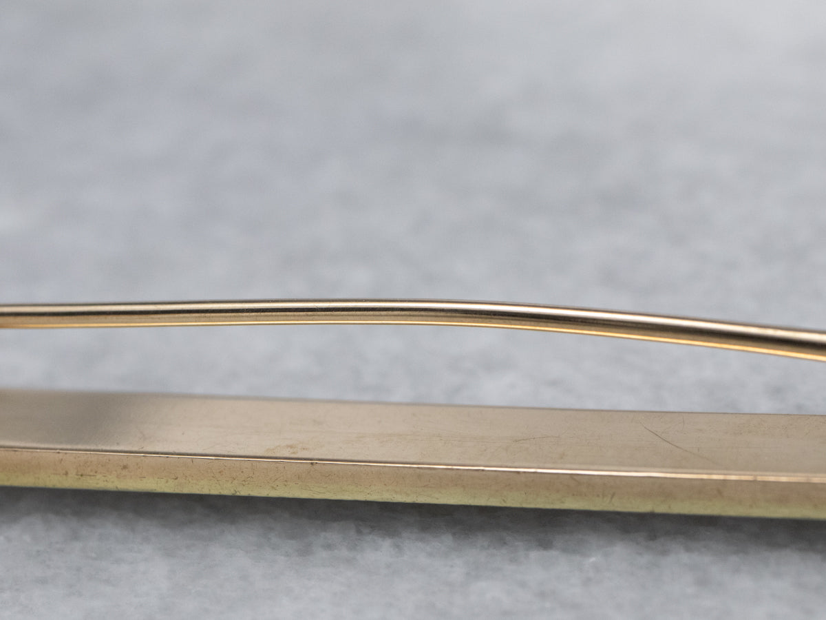 Art Nouveau Seed Pearl and Enamel Bar Pin