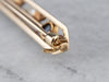 Old Mine Cut Diamond Art Nouveau Seed Pearl and Synthetic Sapphire Bar Pin
