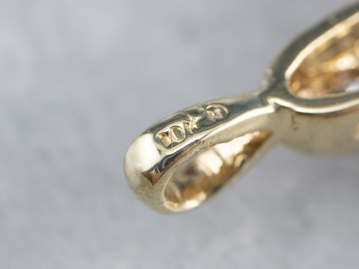 Modern Champagne Diamond Cross