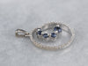 Sapphire and Diamond Spiral Pendant
