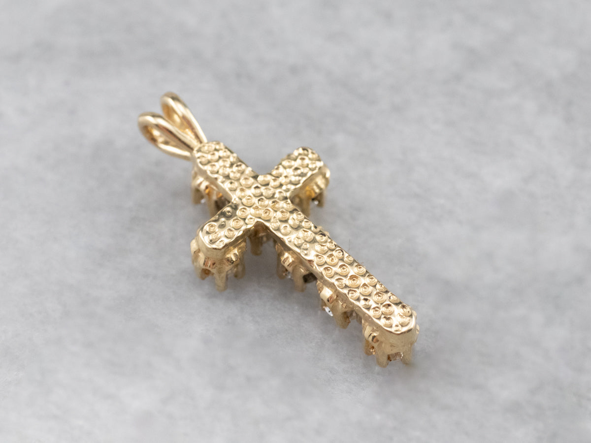 Diamond Cross Gold Pendant