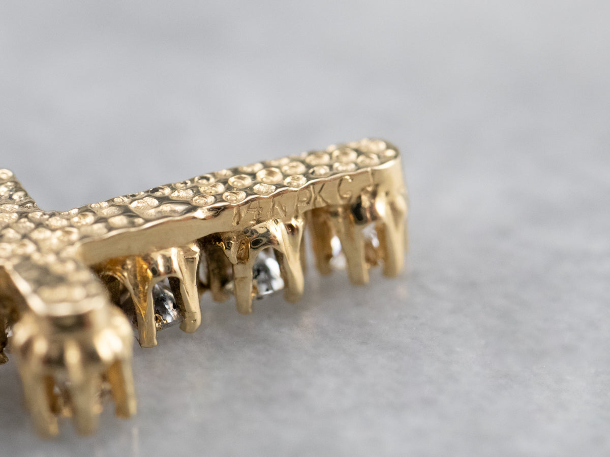 Diamond Cross Gold Pendant