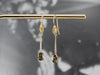 Andalusite Gold Bar Drop Earrings