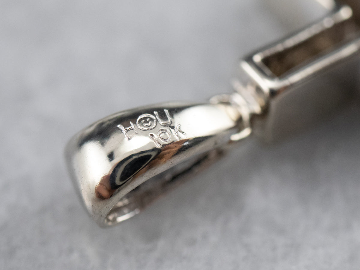 Modern Diamond Cross Pendant