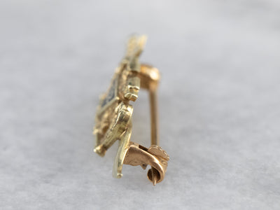 Antique Gold and Enamel Masonic Pin