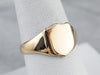 18K Gold Shield Signet Ring