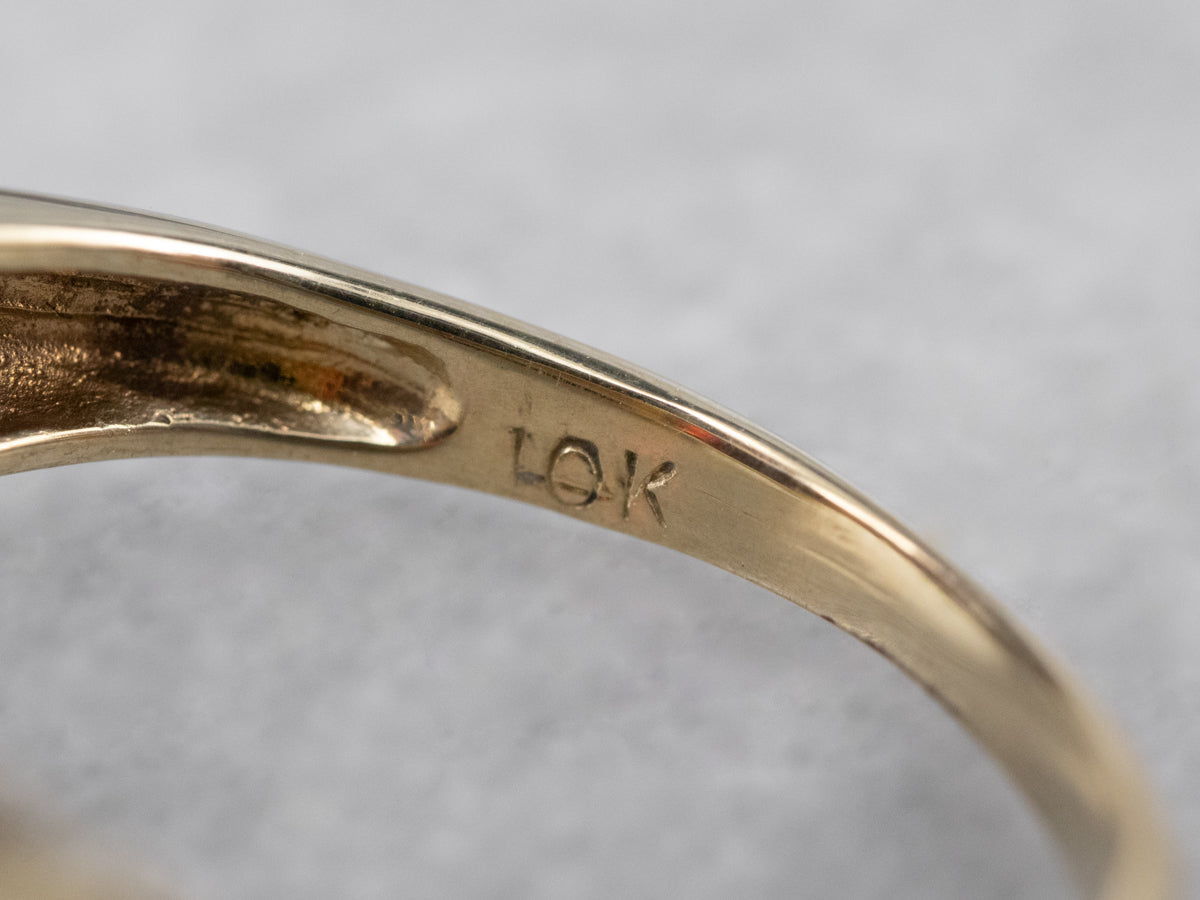 Garnet Stepped Gold Statement Ring