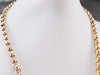 Two Tone Gold Graduated Rolo Chain Necklace