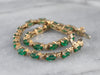 Emerald Diamond Gold Tennis Bracelet